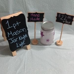 1 pint Mason Jar Night Light with lights